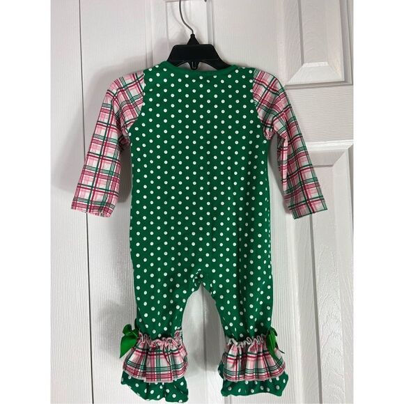 Marie Nicole Girls Christmas Romper Size 6/12m - Picture 3 of 3